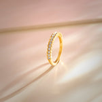 Classic Scallop Diamond Band, 14K Gold Vermeil, 3/8 ct Lab Grown Diamond-6