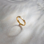 Textured Baguette Diamond Band, 14K Solid Gold, 1/10 ct Lab Grown Diamond-1