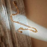 Bar Diamond Chain Bracelet, 14K Solid Gold, 1/5 ct Lab Grown Diamond-1
