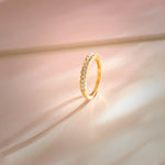 Classic Scallop Diamond Band, 14K Gold Vermeil, 3/8 ct Lab Grown Diamond-1