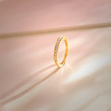 Classic Scallop Diamond Band, 14K Gold Vermeil, 3/8 ct Lab Grown Diamond-1