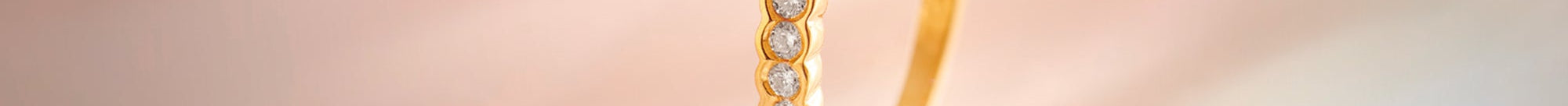Classic Scallop Diamond Band, 14K Solid Gold, 3/8 ct Lab Grown Diamond-1