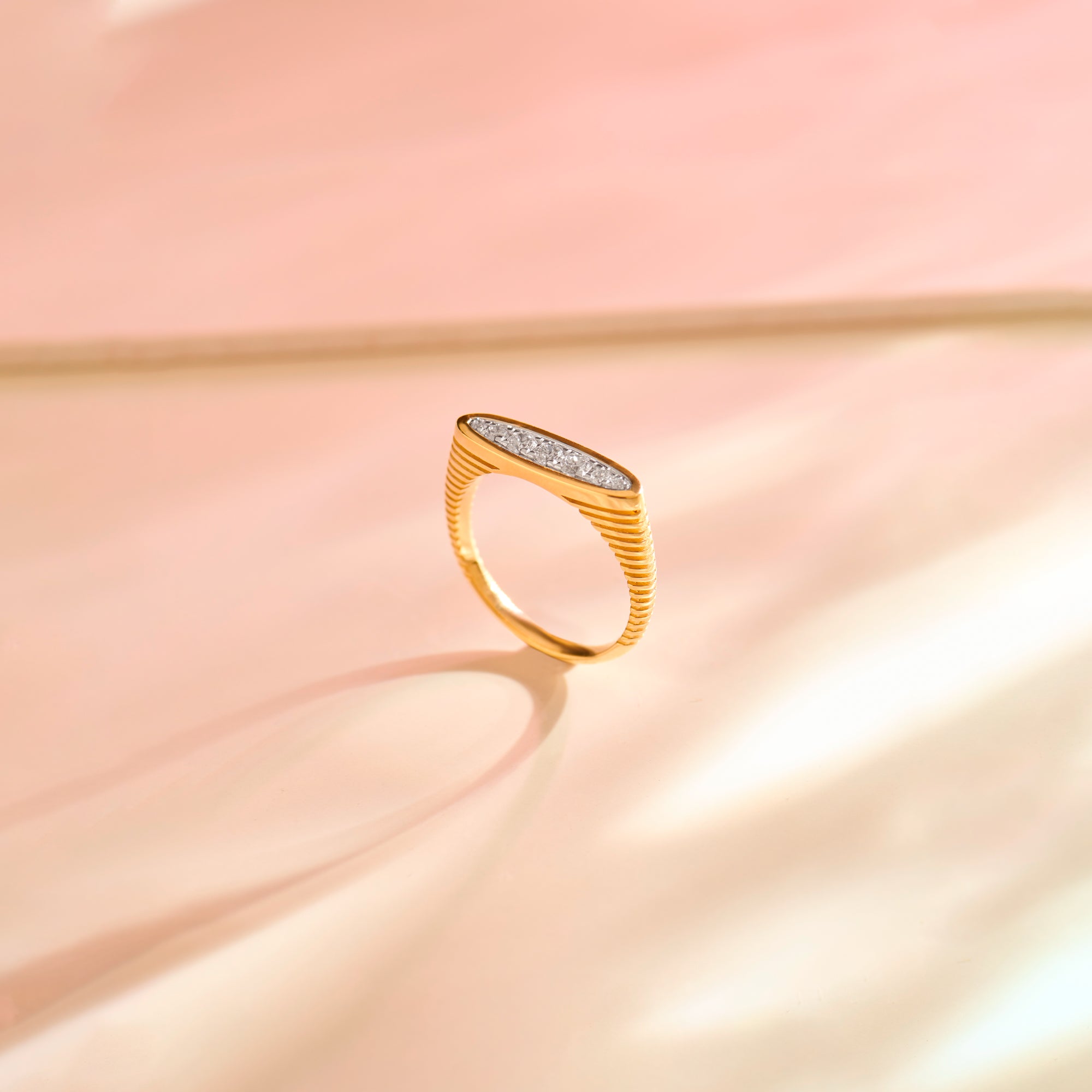 Fine Oval Diamond Band, 14K Solid Gold, 1/4 ct Lab Grown Diamond-2