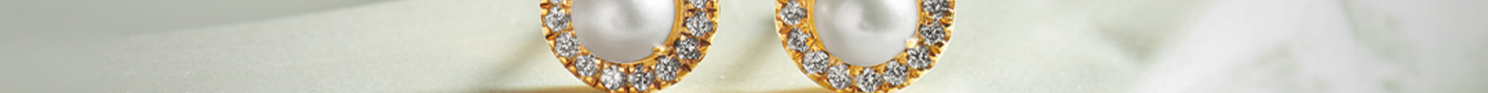 Classic Pearl Diamond Earrings, 14K Gold Vermeil, 1/5 ct Lab Grown Diamond-1