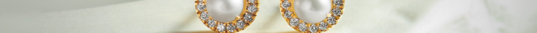Classic Pearl Diamond Earrings, 14K Gold Vermeil, 1/5 ct Lab Grown Diamond-1