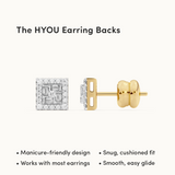 Cluster Square Diamond Studs