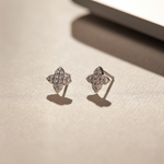 Clover Diamond Earrings, 14K Solid Gold, 1/3 ct Lab Grown Diamond-1