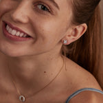 Clover Diamond Earrings, 14K Solid Gold, 1/3 ct Lab Grown Diamond-4
