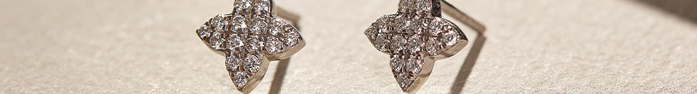 Clover Diamond Earrings, Sterling Silver, 1/3 ct Lab Grown Diamond-1