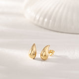 Teardrop Studs, 14K Gold Vermeil-4