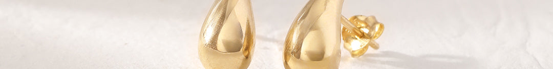 Teardrop Studs, 14K Gold Vermeil-1