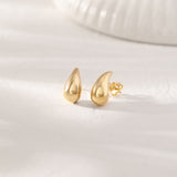 Teardrop Studs, 14K Gold Vermeil-1
