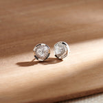 Heart Solitaire Earrings, Sterling Silver, 1 1/5 ct Lab Grown Diamond-8