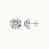 Heart Solitaire Earrings, Sterling Silver, 1 1/5 ct Lab Grown Diamond-6