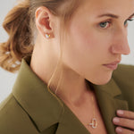 Soft Heart Diamond Studs, 14K Gold Vermeil, 1/5 ct Lab Grown Diamond-4