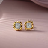 Beaded Halo Studs, 14K Gold Vermeil, 1/5 ct Lab Grown Diamond-6