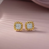 Beaded Halo Studs, 14K Gold Vermeil, 1/5 ct Lab Grown Diamond-6