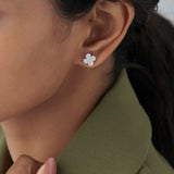 Blooming Diamond Studs, Sterling Silver, 7/8 ct Lab Grown Diamond-4