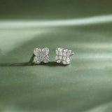Blooming Diamond Studs, Sterling Silver, 7/8 ct Lab Grown Diamond-1