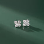Blooming Diamond Studs, Sterling Silver, 7/8 ct Lab Grown Diamond-5