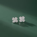 Blooming Diamond Studs, Sterling Silver, 7/8 ct Lab Grown Diamond-5