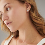 Timeless Diamond Heart Studs, Sterling Silver, 5/8 ct Lab Grown Diamond-2
