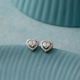 Timeless Diamond Heart Studs, Sterling Silver, 5/8 ct Lab Grown Diamond-5