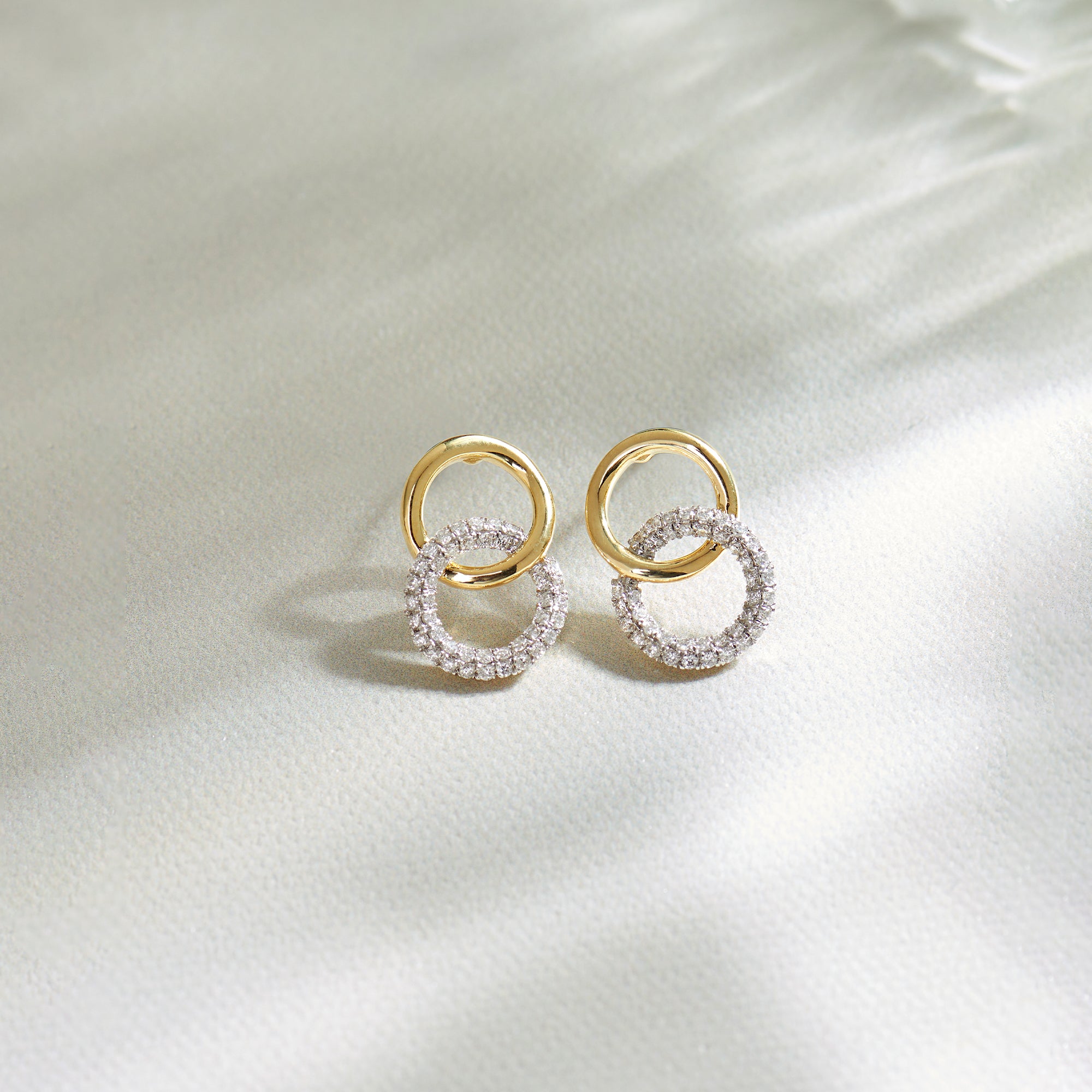 Forever Linked Diamond Earrings, 14K Gold Vermeil, 3/8 ct Lab Grown Diamond-1