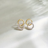 Forever Linked Diamond Earrings, 14K Solid Gold, 3/8 ct Lab Grown Diamond-1