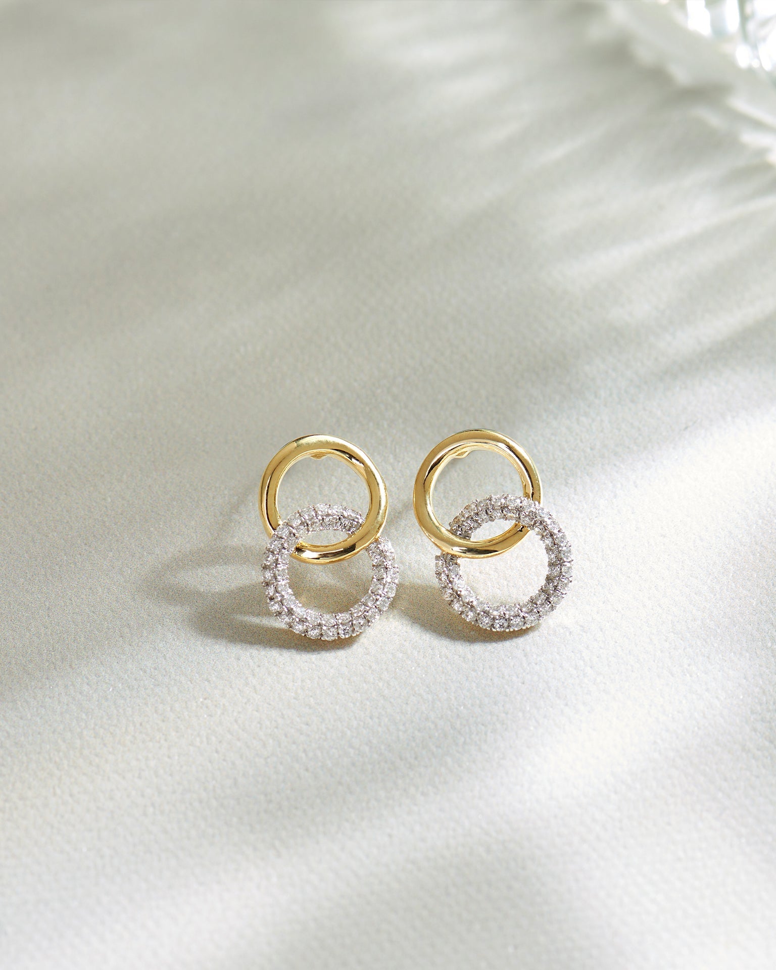 Forever Linked Diamond Earrings, 14K Solid Gold, 3/8 ct Lab Grown Diamond-6