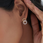 Forever Linked Diamond Earrings, 14K Gold Vermeil, 3/8 ct Lab Grown Diamond-4