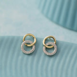 Forever Linked Diamond Earrings, 14K Solid Gold, 3/8 ct Lab Grown Diamond-5