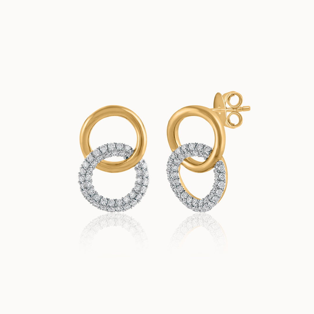 Forever Linked Diamond Earrings, 14K Solid Gold, 3/8 ct Lab Grown Diamond-3
