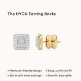Halo Grid Diamond Earrings