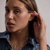 Gleaming Bar Diamond Earrings