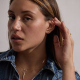 Gleaming Bar Diamond Earrings