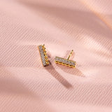 Gleaming Bar Diamond Earrings