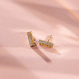 Gleaming Bar Diamond Earrings