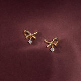 Dancing Diamond Bow Earrings