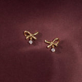 Dancing Diamond Bow Earrings