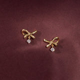 Dancing Diamond Bow Earrings
