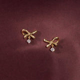 Dancing Diamond Bow Earrings