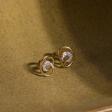 Swirl Diamond Earrings