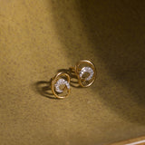 Swirl Diamond Earrings