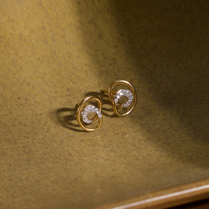 Swirl Diamond Earrings