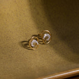 Swirl Diamond Earrings
