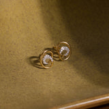 Swirl Diamond Earrings