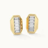 Edgy Baguette Diamond Studs
