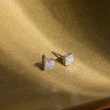 Princess Cluster Diamond Studs