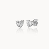 Classic Diamond Heart Earrings